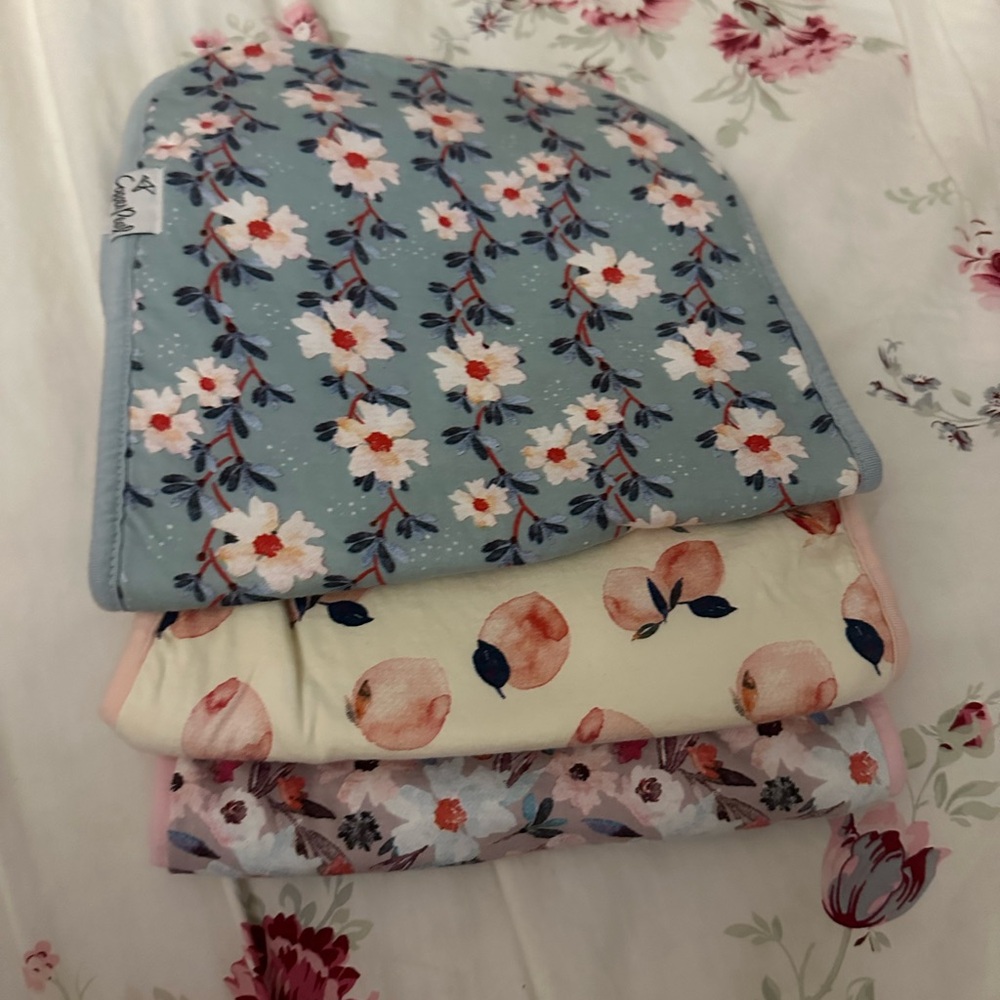 3 Copper pearl burp clothes